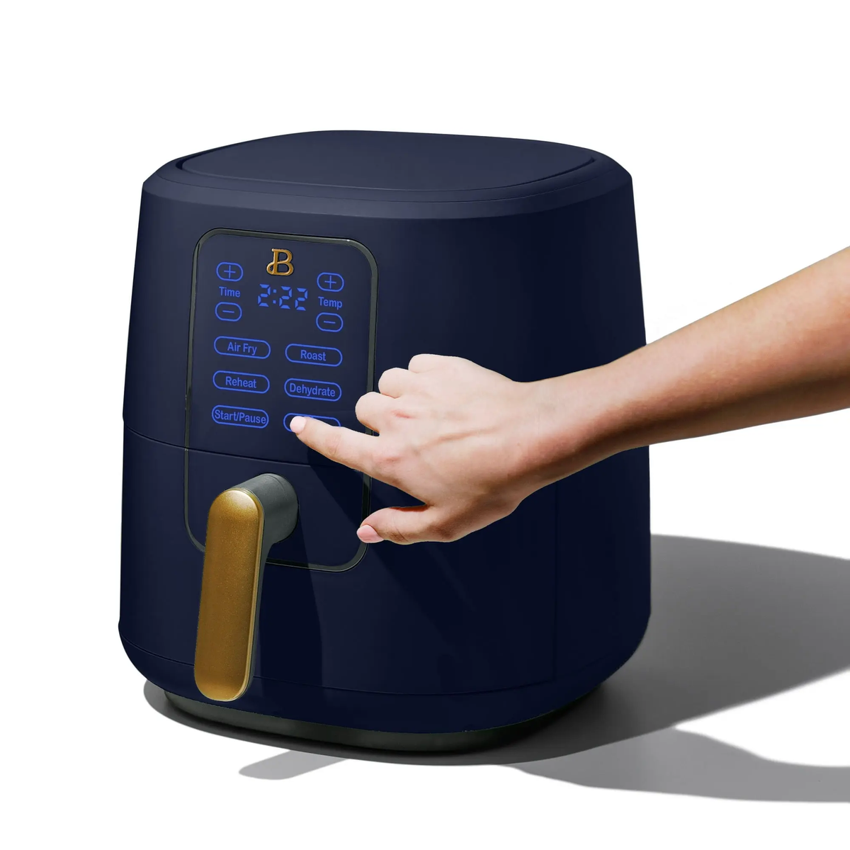 Beautiful 6 Qt Air Fryer with Turbocrisp Technology, Starry Night by Drew Barrymore, Blue
