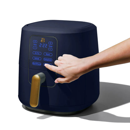 Beautiful 6 Qt Air Fryer with Turbocrisp Technology, Starry Night by Drew Barrymore, Blue