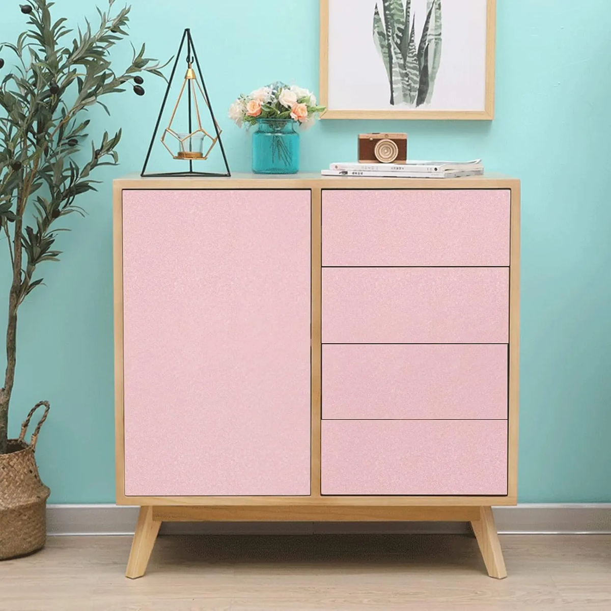 Self Adhesive Waterproof Decorative Wallpaper, 1Pc Oil Proof Vinyl Paper for Furniture Cover Surface, Countertop, Kitchen, Shelf Liner