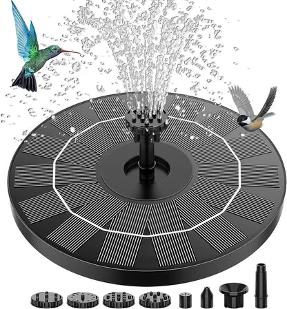 Solar Fountain, Solar Powered Fountain Pump with 6 Nozzles, Solar Birdbath Fountains for Bird Baths, Garden Decoration, Ponds, Fish Tank and Aquarium AISITIN 3.5W 