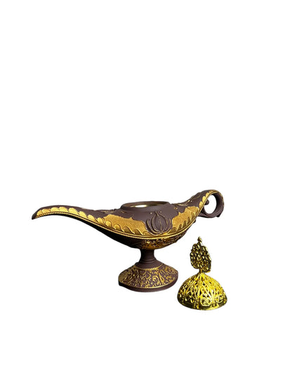 Arabian Incense Burner Aladdin Lamp, Home Fragrance Aroma Freshener, Decorative Gift for Home Supplies