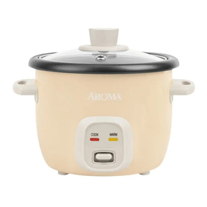 Smart Insulated Rice Cooker Mini Rice Cooker AROMA 4-Cup Cooked Rice White, Cream, or Pink Approx. 1L ARC-302NG