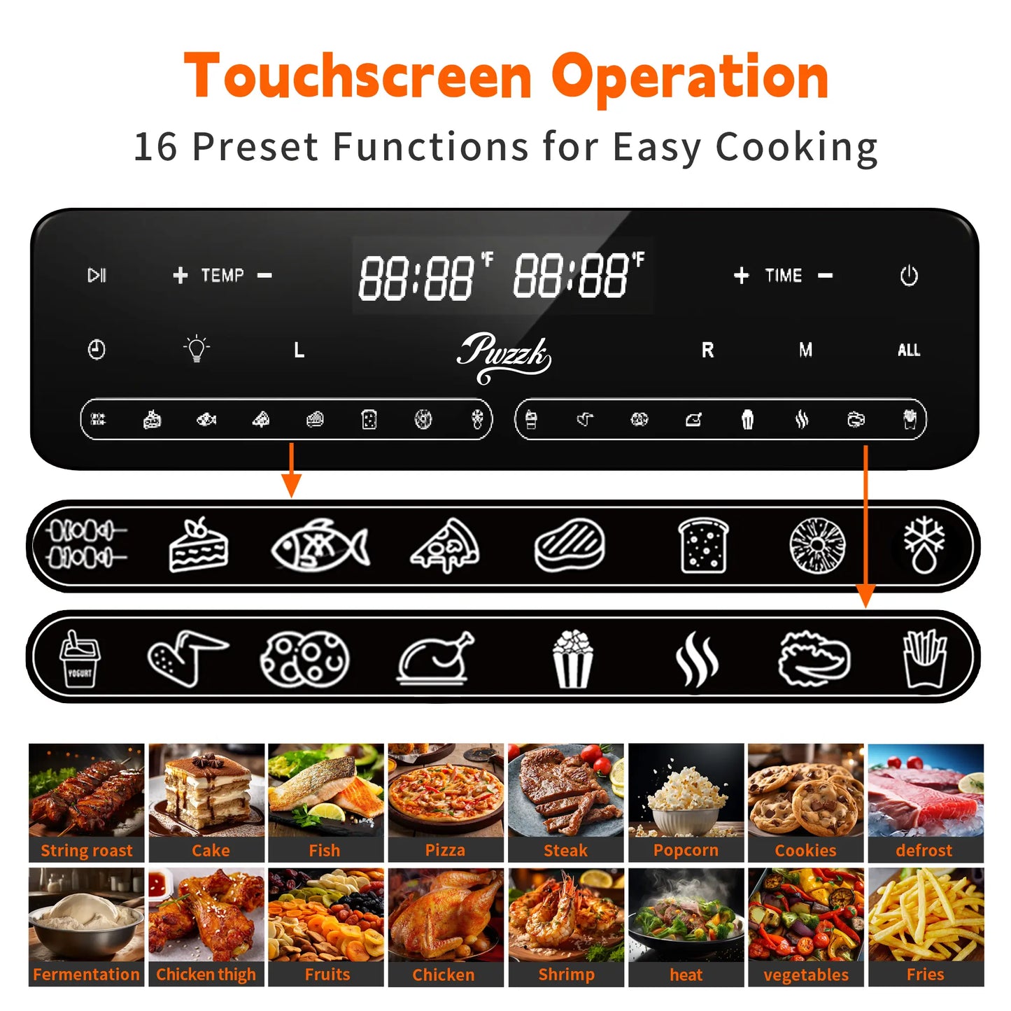 Dual Zone Air Fryer Oven, Durable Steel French Glass Door 25.4QT 16-In-1 Cooker with LED Screen & Dual-Fan 360° Heat Circulation