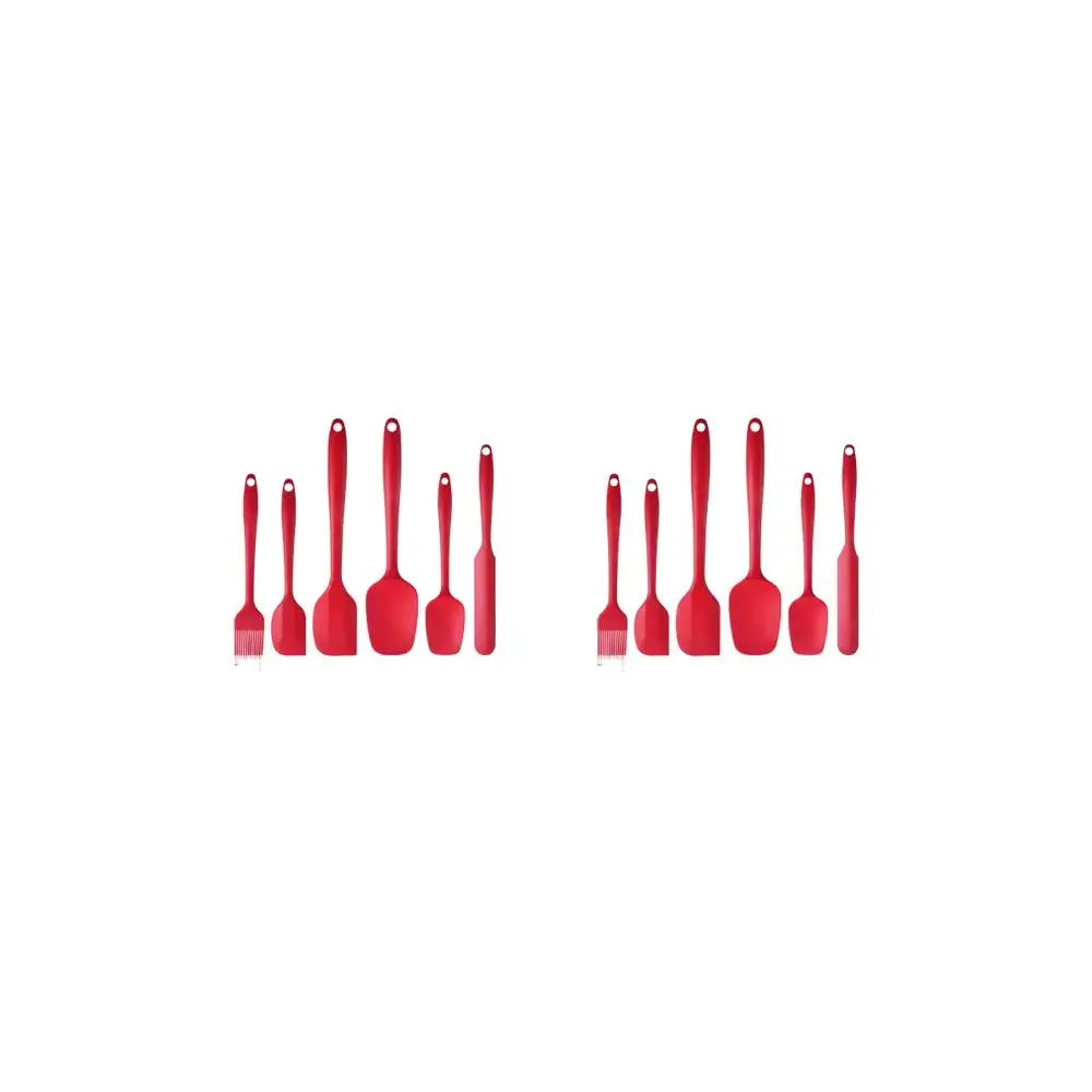 Silicone Spatula Set, 6 Counts/Set Baking Tool Set, Heat Resistant Non Stick Cooking Tools for Baking & Mixing, Fully Wrapped and Integrated, Kitchen Utensils & Gadgets, High Temperature Resistant and Can Be Used at 230°