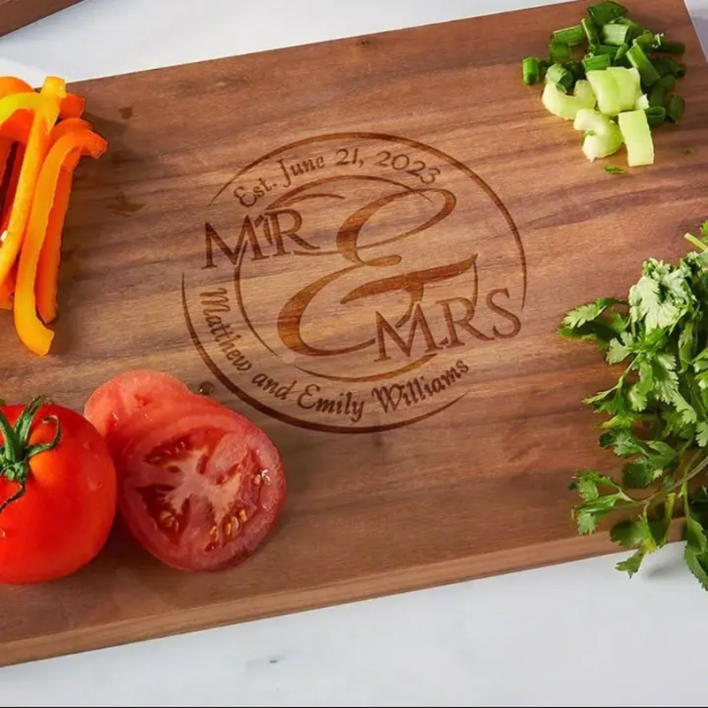 Engraved Cutting Board Wooden Custom Writing