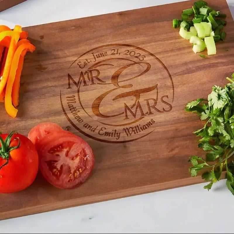 Engraved Cutting Board Wooden Custom Writing