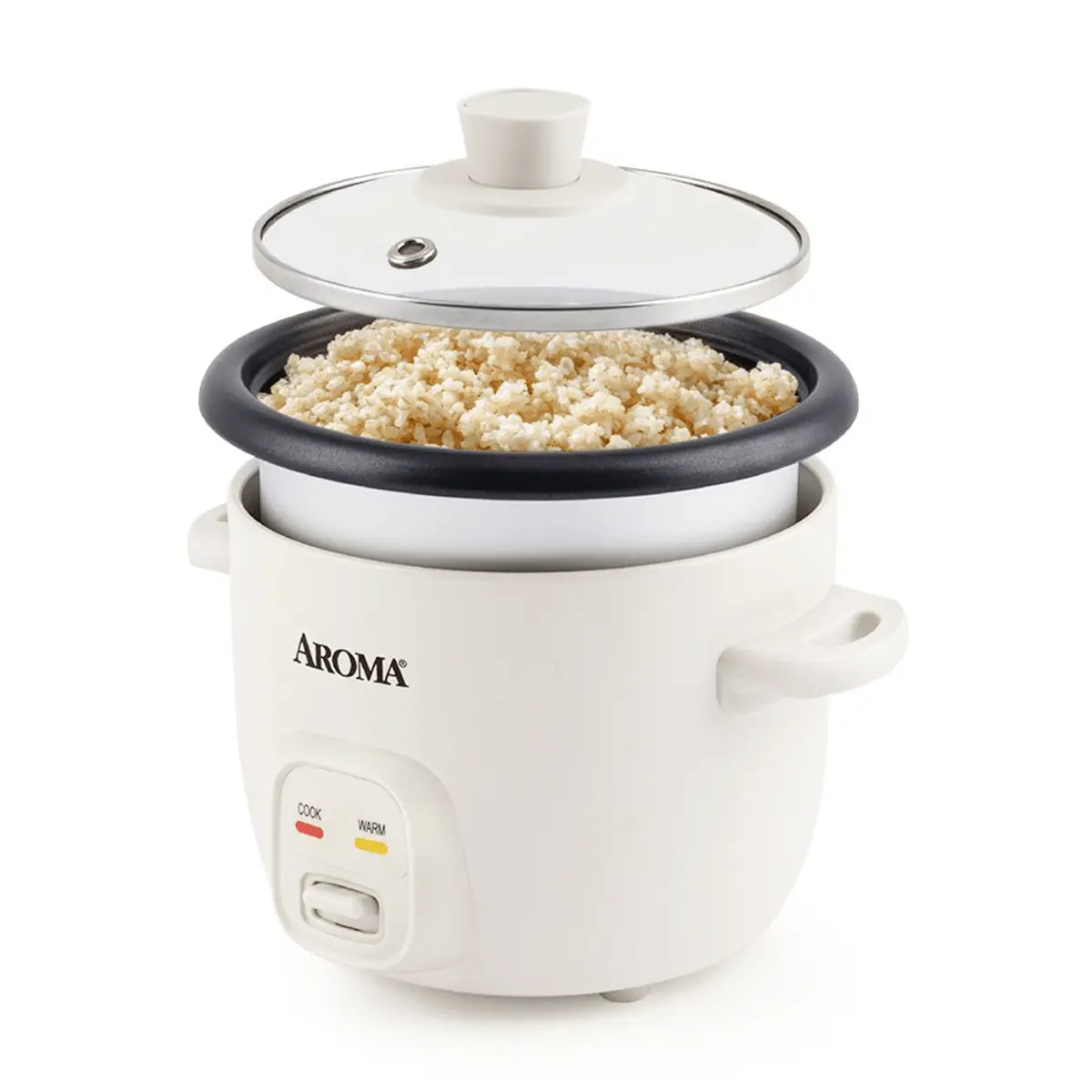 Smart Insulated Rice Cooker Mini Rice Cooker AROMA 4-Cup Cooked Rice White, Cream, or Pink Approx. 1L ARC-302NG