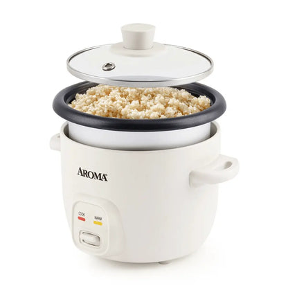 Smart Insulated Rice Cooker Mini Rice Cooker AROMA 4-Cup Cooked Rice White, Cream, or Pink Approx. 1L ARC-302NG