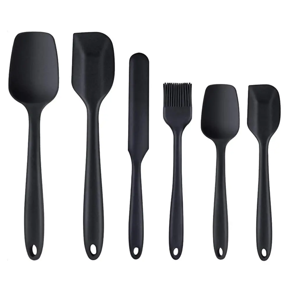 Silicone Spatula Set, 6 Counts/Set Baking Tool Set, Heat Resistant Non Stick Cooking Tools for Baking & Mixing, Fully Wrapped and Integrated, Kitchen Utensils & Gadgets, High Temperature Resistant and Can Be Used at 230°