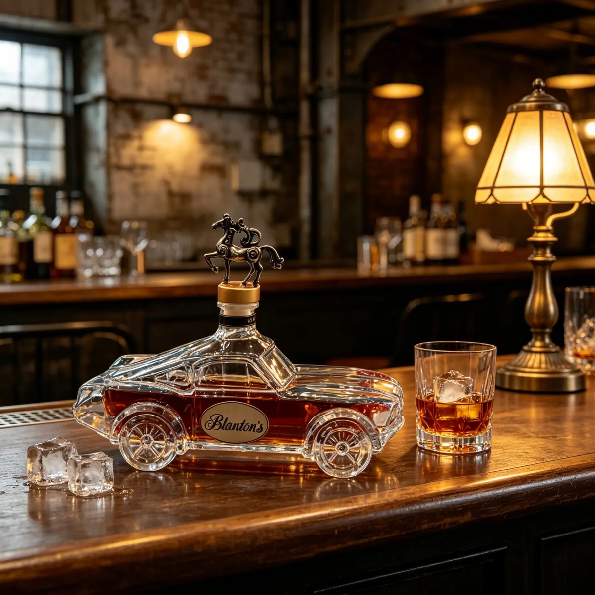 Creative Ford Mustang Whiskey Decanter, Glass Bottle in Car Shape, Perfect Gift for Men, Unique Whiskey Bottle Design