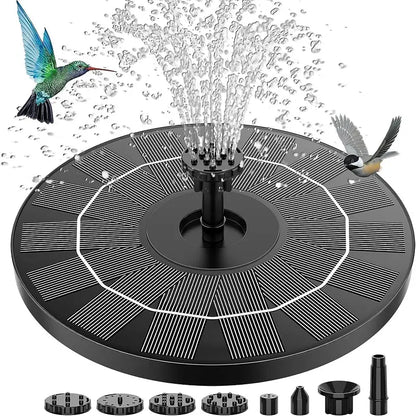 Solar Fountain, Solar Powered Fountain Pump with 6 Nozzles, Solar Birdbath Fountains for Bird Baths, Garden Decoration, Ponds, Fish Tank and Aquarium AISITIN 3.5W 