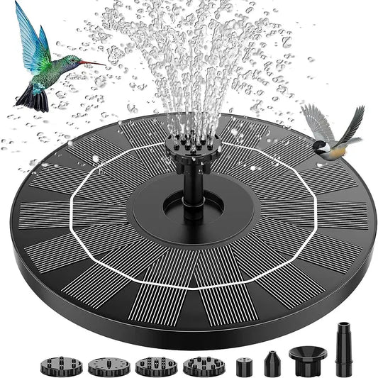 Solar Fountain, Solar Powered Fountain Pump with 6 Nozzles, Solar Birdbath Fountains for Bird Baths, Garden Decoration, Ponds, Fish Tank and Aquarium AISITIN 3.5W 