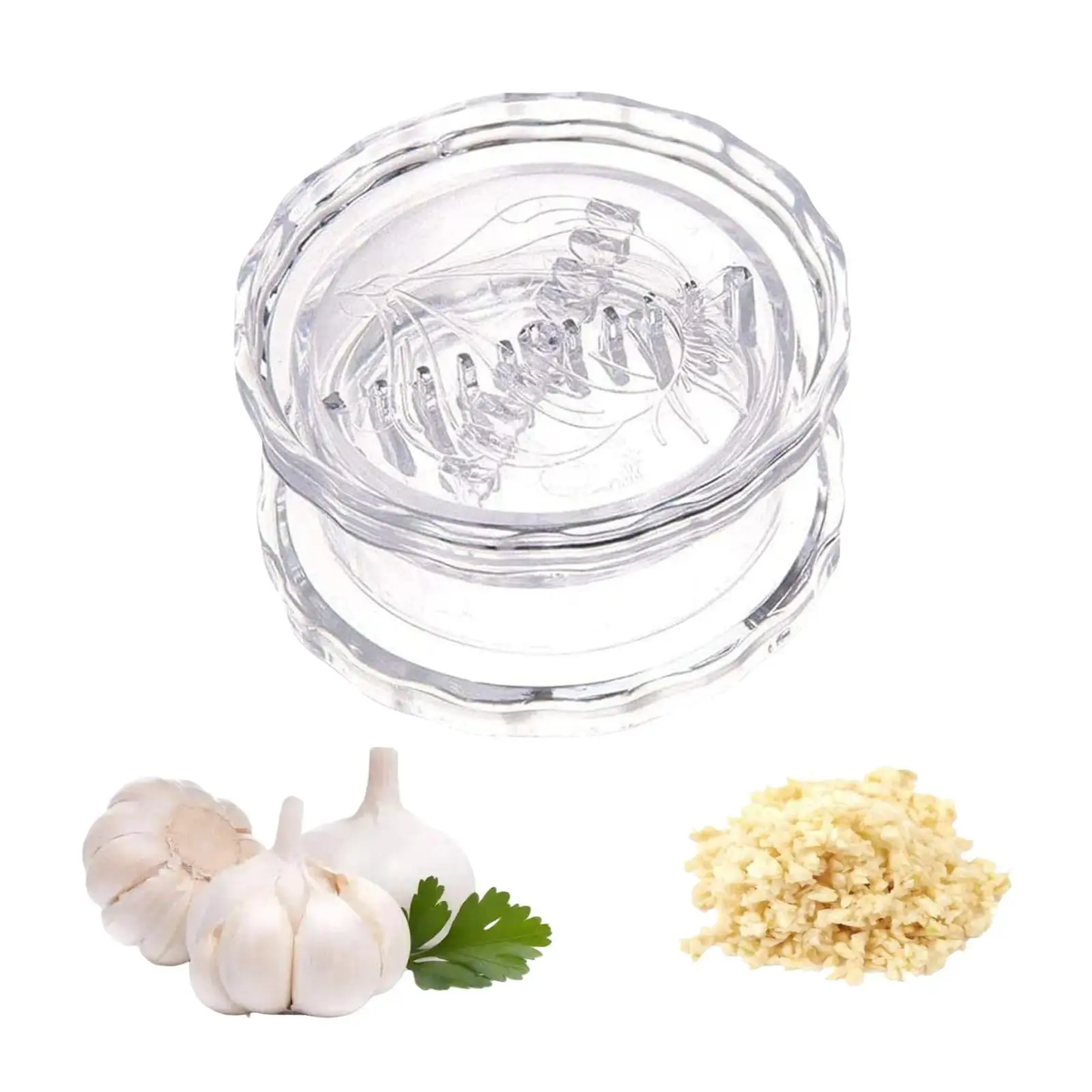 Manual Garlic Twister & Masher, Multi-Functional Mincer & Grinder for Garlic, Onion, Ginger, Herbs, Nuts, Impact Resistant Kitchen Gadget & Home Accessory