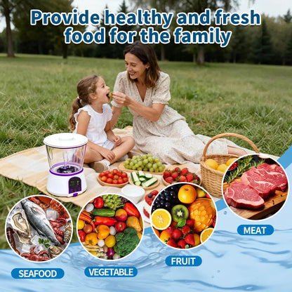 Wireless Fruit & Vegetable Cleaner Usb-Powered IPX7 Waterproof Detergent-Free Physical Cleaning Device for Home Use with 4400Mah Battery and CONLILAI KLL-9A  Multi-Scenario Adaptation Summervibes