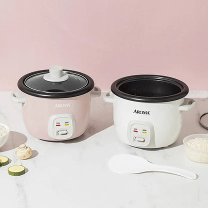 Smart Insulated Rice Cooker Mini Rice Cooker AROMA 4-Cup Cooked Rice White, Cream, or Pink Approx. 1L ARC-302NG
