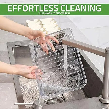 Divided Serving Tray with Lid and Handle, Shopwithgreen Portable Snackle Box Charcuterie Container for Party, Veggies, Snack, Fruit, Nuts Kitchen Jewelry Organizer