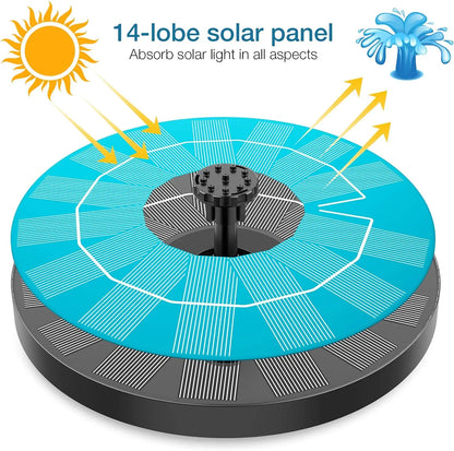 Solar Fountain, Solar Powered Fountain Pump with 6 Nozzles, Solar Birdbath Fountains for Bird Baths, Garden Decoration, Ponds, Fish Tank and Aquarium AISITIN 3.5W 