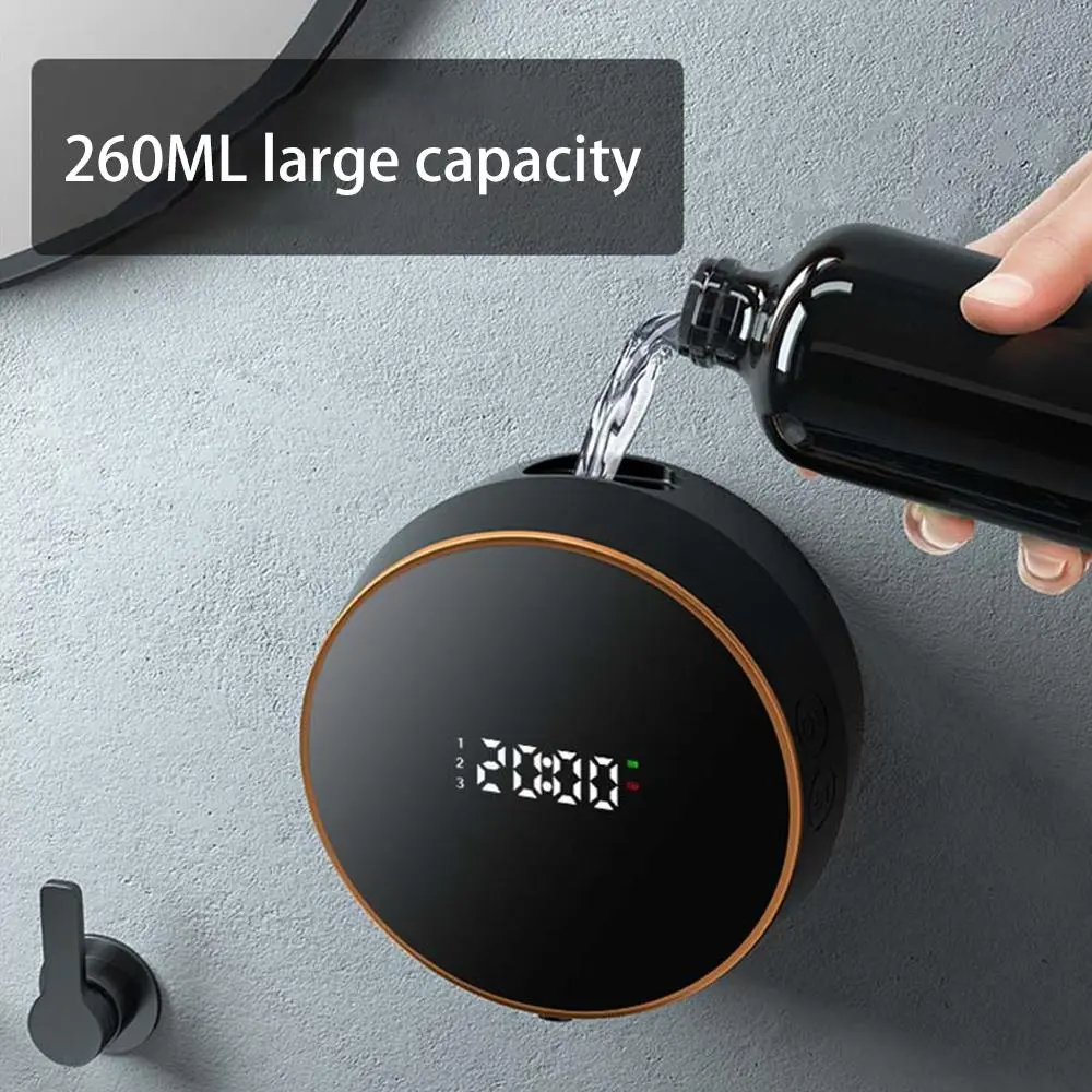 Wall Mounted Automatic Soap Dispenser, 1 Count Rechargeable Touchless Auto Foaming Soap Dispenser, Electric Smart Soap Dispenser for Bathroom Kitchen Restroom