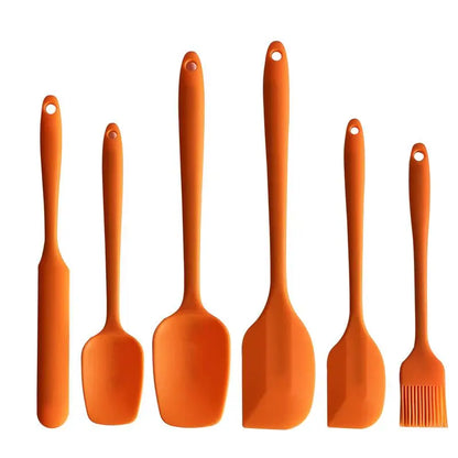 Silicone Spatula Set, 6 Counts/Set Baking Tool Set, Heat Resistant Non Stick Cooking Tools for Baking & Mixing, Fully Wrapped and Integrated, Kitchen Utensils & Gadgets, High Temperature Resistant and Can Be Used at 230°