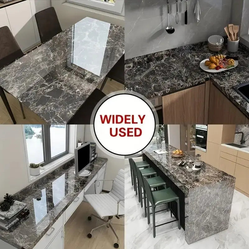 Marble Pattern Wallpaper, Decorative Wallpaper, Self-Adhesive Waterproof & Oil-Proof Wall Sticker, Marble Backsplash Wall Decal for Kitchen, Living Room & Bedroom, Kitchen Wallpaper Peel and Stick