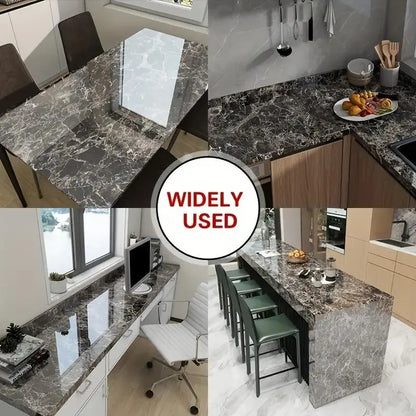 Marble Pattern Wallpaper, Decorative Wallpaper, Self-Adhesive Waterproof & Oil-Proof Wall Sticker, Marble Backsplash Wall Decal for Kitchen, Living Room & Bedroom, Kitchen Wallpaper Peel and Stick