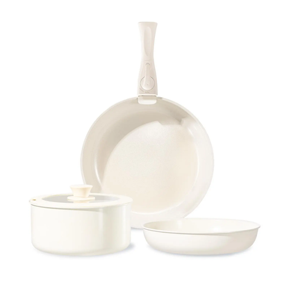 Chef Power 19-Piece Ceramic Nonstick Cookware Set with Removable Handles