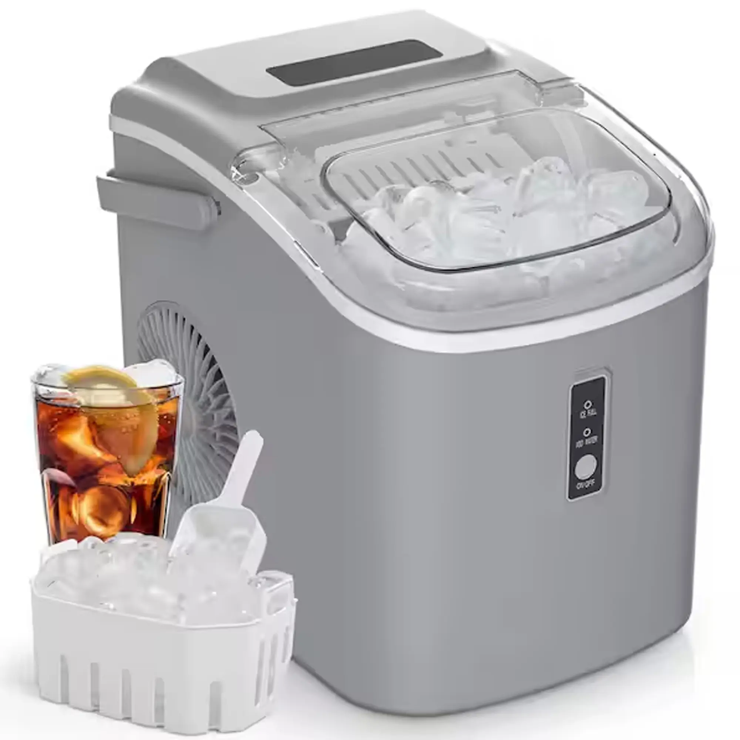 EUHOMY Countertop Ice Maker – 26 Lbs/Day, Auto-Cleaning