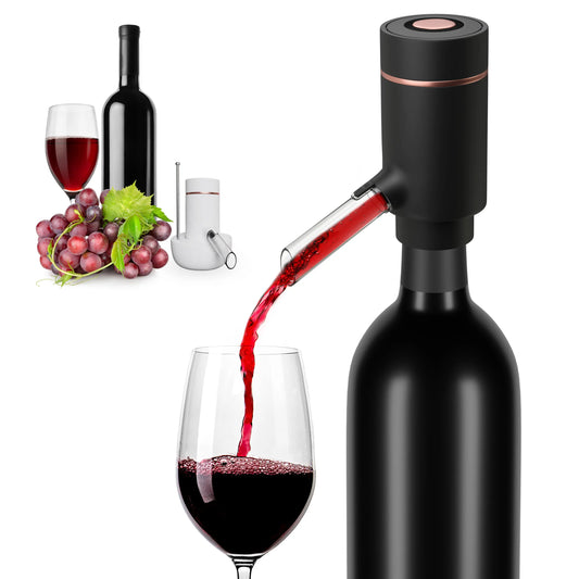 Electric Wine Dispenser & Aerator – Built-In Pourer Spout for Most Bottles