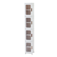 Foldable Rack Storage Bins Boxes with Door Lids and Wheels Stackable Closet Organizer Display Case Shoe 4 Layers for Kitchen Bedroom Office Living Room Entryway Cart VECELO Storage Cabinet Adjustable Compartment Decor Makeup Cart