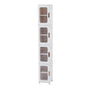 Foldable Rack Storage Bins Boxes with Door Lids and Wheels Stackable Closet Organizer Display Case Shoe 4 Layers for Kitchen Bedroom Office Living Room Entryway Cart VECELO Storage Cabinet Adjustable Compartment Decor Makeup Cart