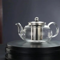 1000 Ml Glass Teapot with Infuser Stovetop Safe, Heat-Resistant Borosilicate Tea Pot with Infusers for Loose Tea, Microwave & Dishwasher Safe, Glass Tea Kettle