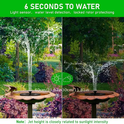 Solar Fountain, Solar Powered Fountain Pump with 6 Nozzles, Solar Birdbath Fountains for Bird Baths, Garden Decoration, Ponds, Fish Tank and Aquarium AISITIN 3.5W 