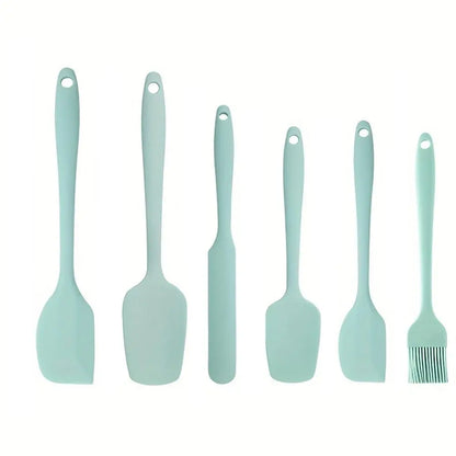 Silicone Spatula Set, 6 Counts/Set Baking Tool Set, Heat Resistant Non Stick Cooking Tools for Baking & Mixing, Fully Wrapped and Integrated, Kitchen Utensils & Gadgets, High Temperature Resistant and Can Be Used at 230°
