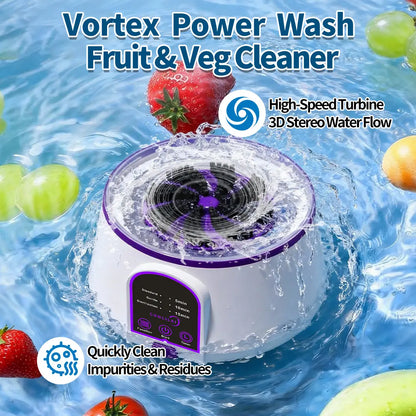 Wireless Fruit & Vegetable Cleaner Usb-Powered IPX7 Waterproof Detergent-Free Physical Cleaning Device for Home Use with 4400Mah Battery and CONLILAI KLL-9A  Multi-Scenario Adaptation Summervibes