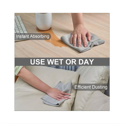 Homhom Microfiber Cleaning Cloth Roll - Resuable Washable Rags, Tear Away Towel, 20 Sheets per Roll, for Kitchen, Bathroom, Living Room, Car