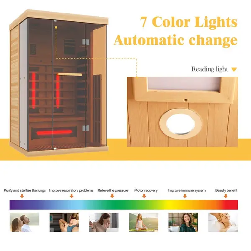 Infrared Sauna, 2 Person, Bluetooth Compatible